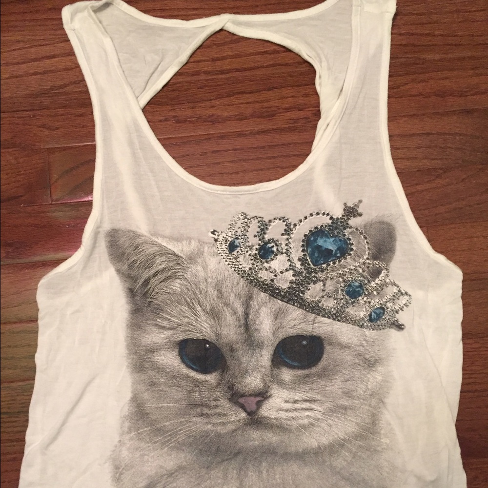 👑 Cute cat tank top