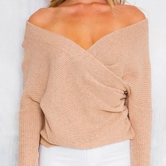 COMING SOON🌷Off the Shoulder top Sweater - Picture 3 of 8