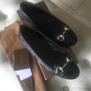 Gucci black- gold loafers 39
