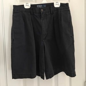 Navy pleated shorts Polo by Ralph Lauren
