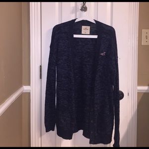 Navy Hollister button down sweater