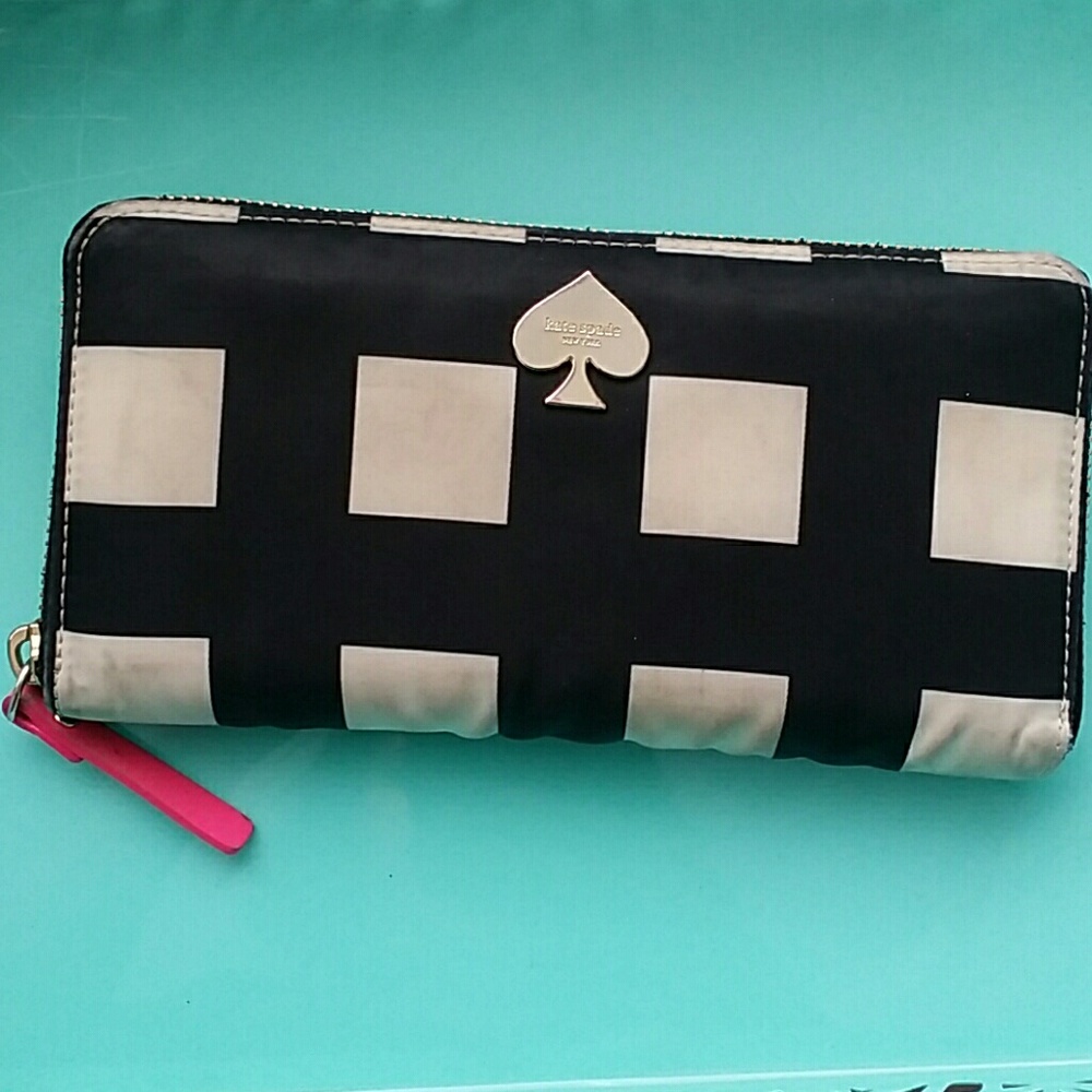 Kate spade zip around wallet nylon