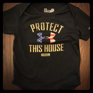 Toddler boys Under Armour short sleeve onesie