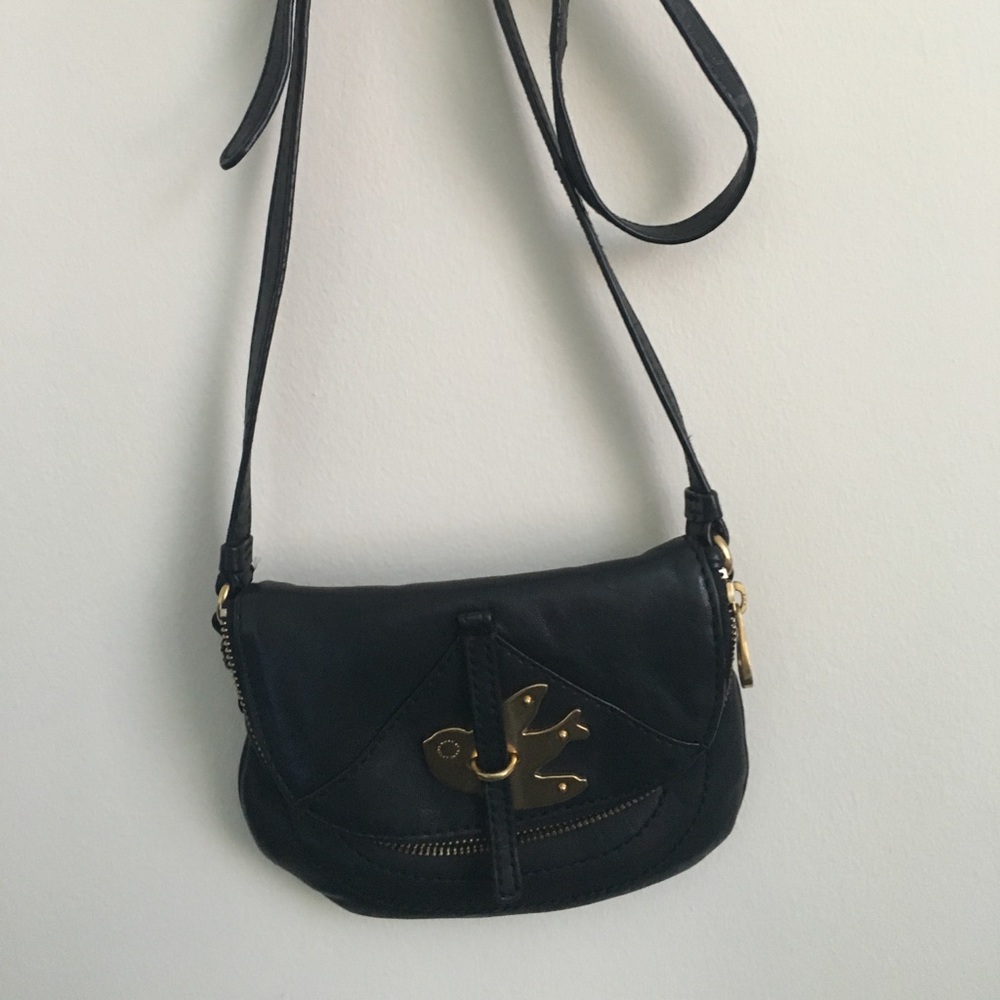 Marc Jacobs black leather cross-body bag