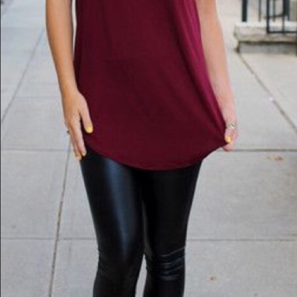 Black Pleather Leggings