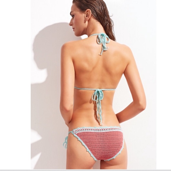 Lava Stone Crochet Bikini TOP - Picture 3 of 5