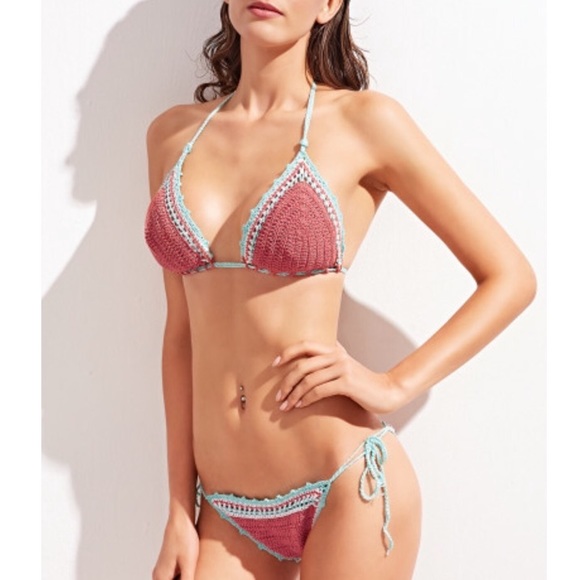 Lava Stone Crochet Bikini TOP - Picture 5 of 5