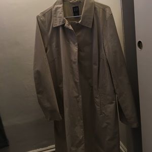 Large gap mid length cream coat...beautiful!