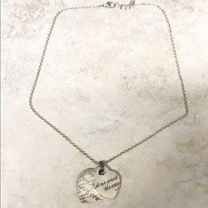 Tiffany & co double heart pendant necklace