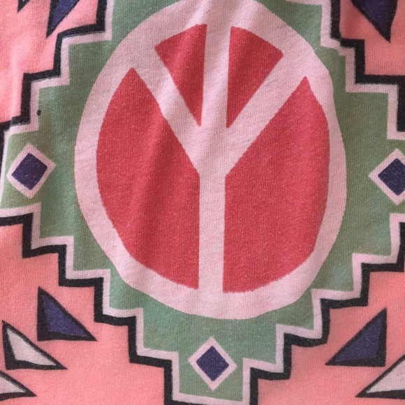 Wildfox Cropped Peace Tank in Pink - Picture 3 of 4