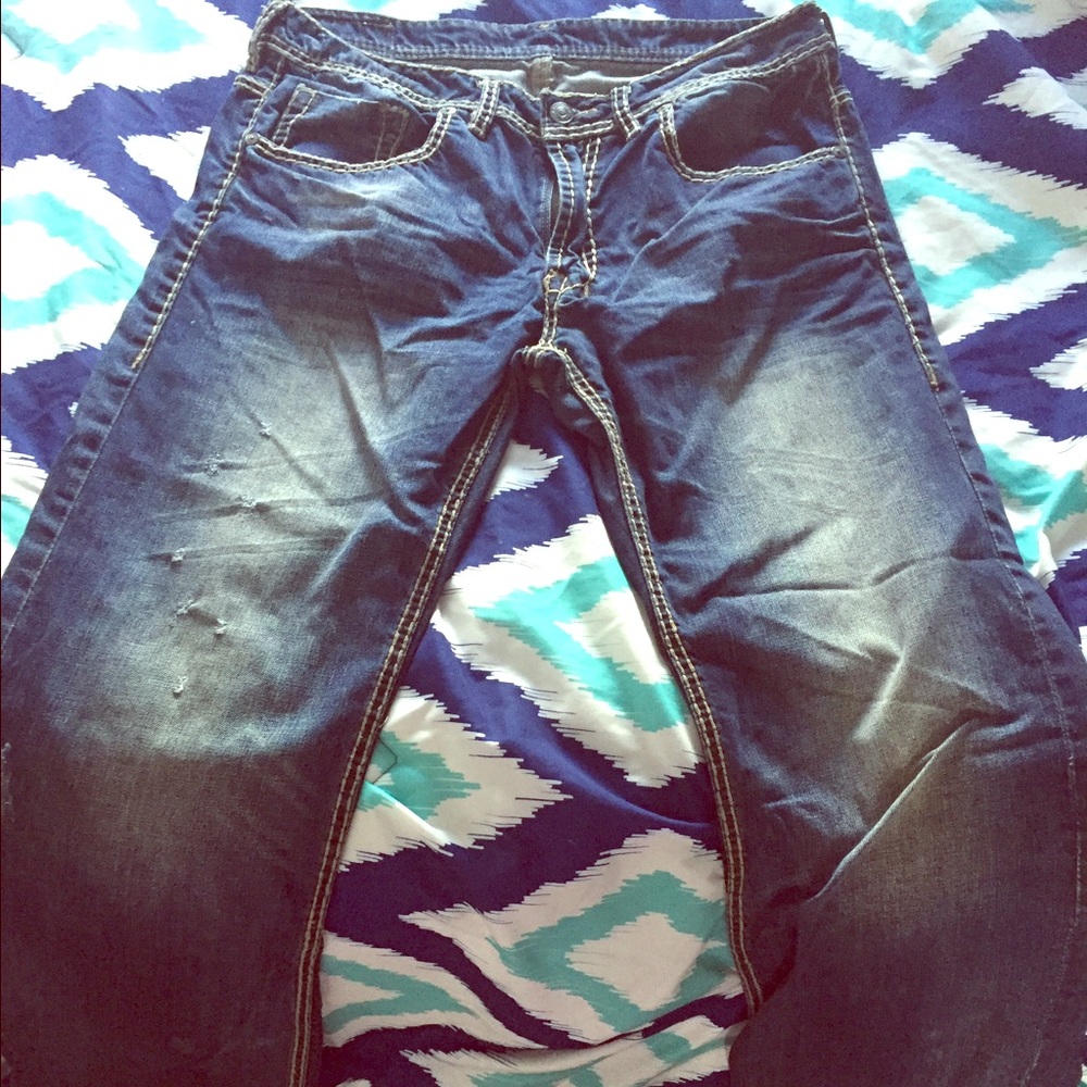Men's buckle Jeans