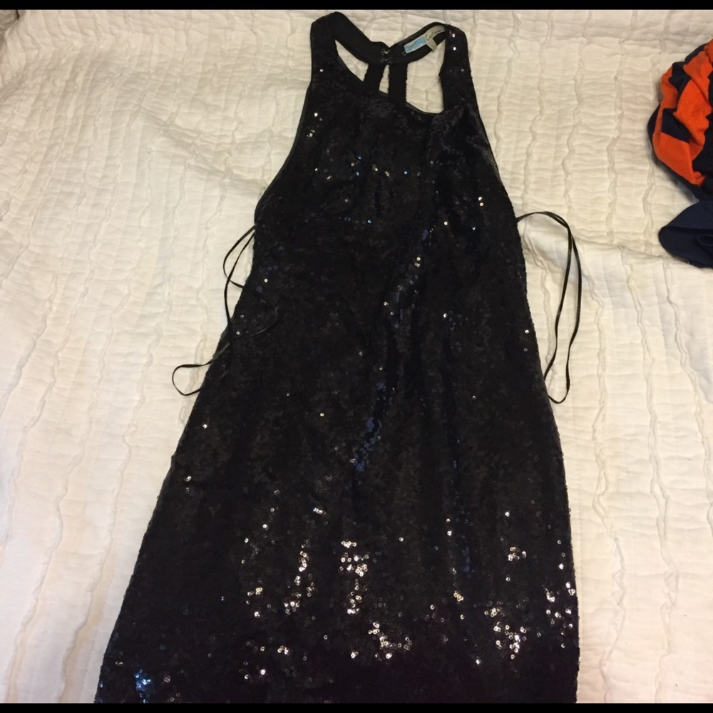 Black Sequin Dress