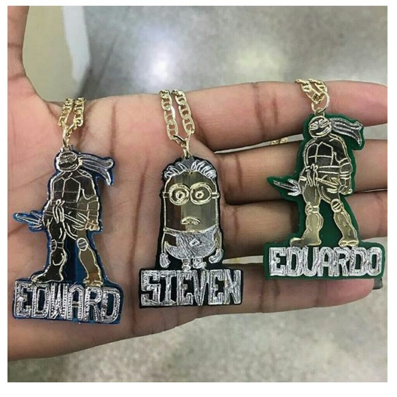 Cartoon  gold plated name plates - Picture 2 of 5