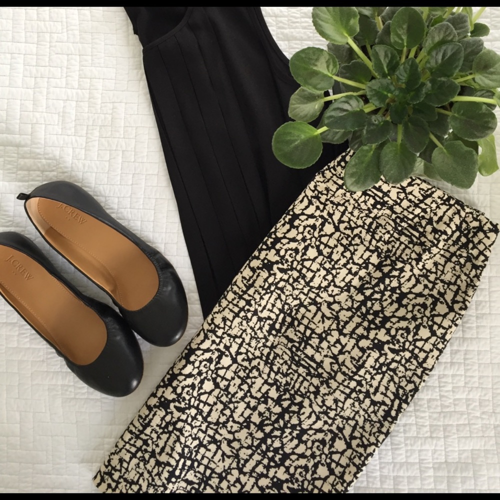 PENCIL SKIRT 8 Valerie Bertinelli Black Tan