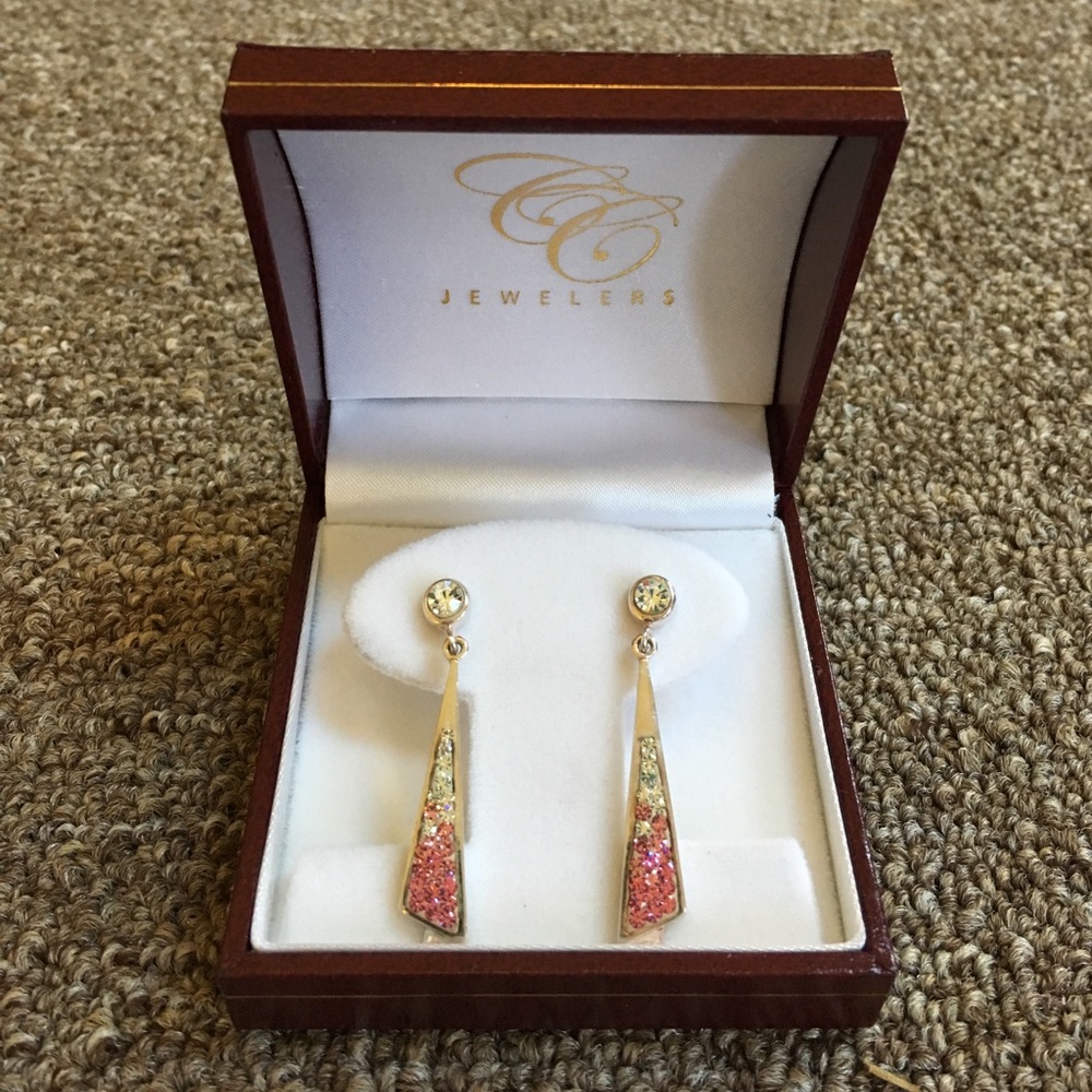 NEW CC Jewelers Pink Drop Earrings