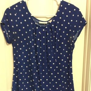 Blue Polka Dot Blouse