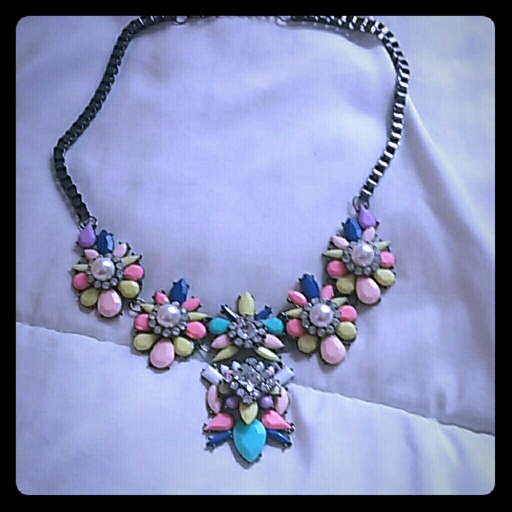 Colorful statement necklace.