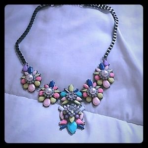 Colorful statement necklace.
