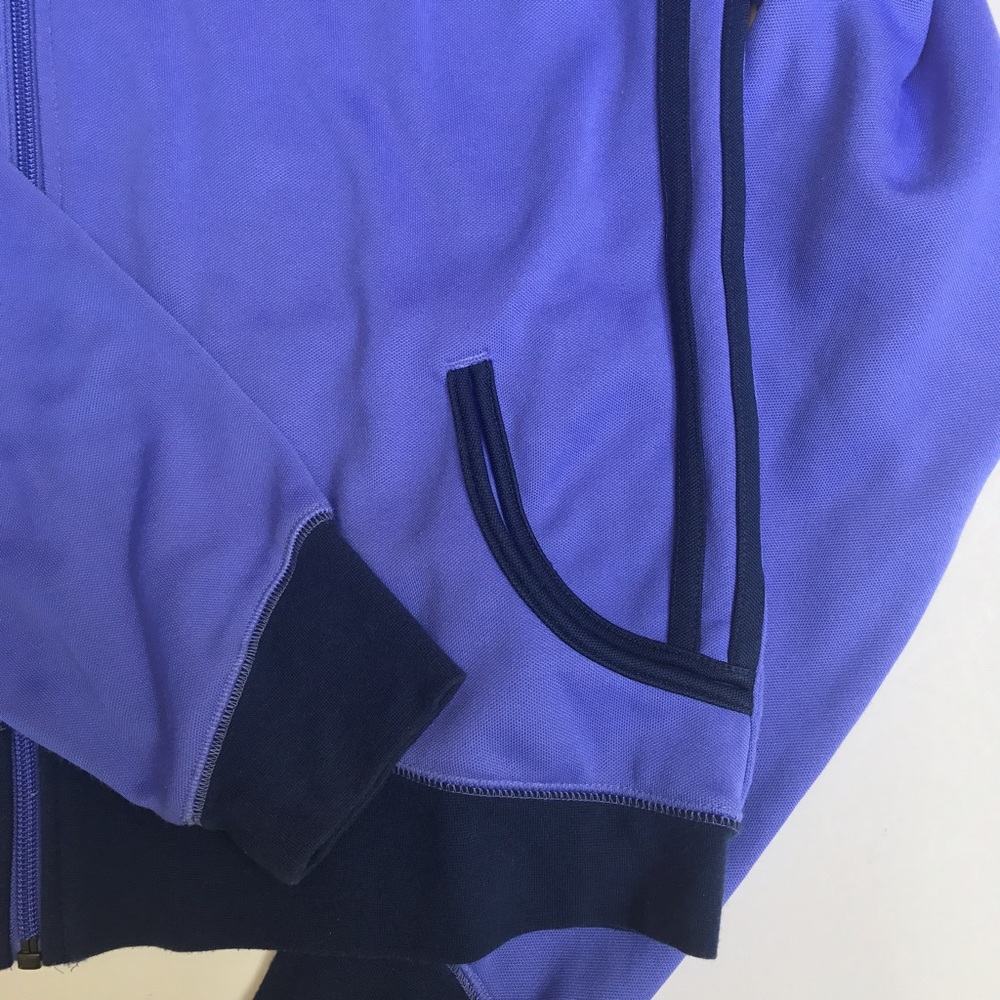 ADIDAS Purple Drawstring Full Zip Hoodie/Jacket - Picture 3 of 7