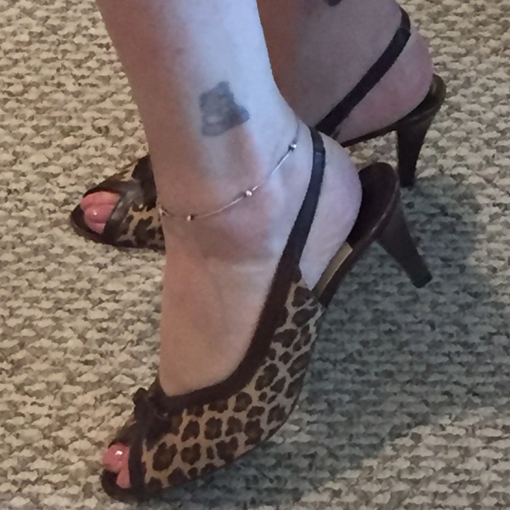 Amalfi Leopard Suede Slingback Heels