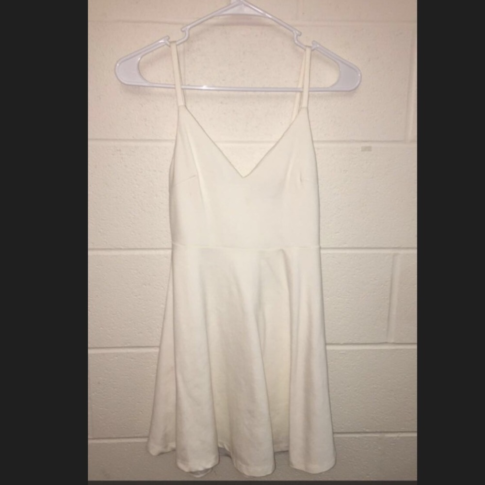 Lulu's white fit and flare dress size small