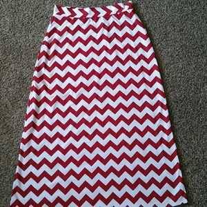 Chevron maxi skirt