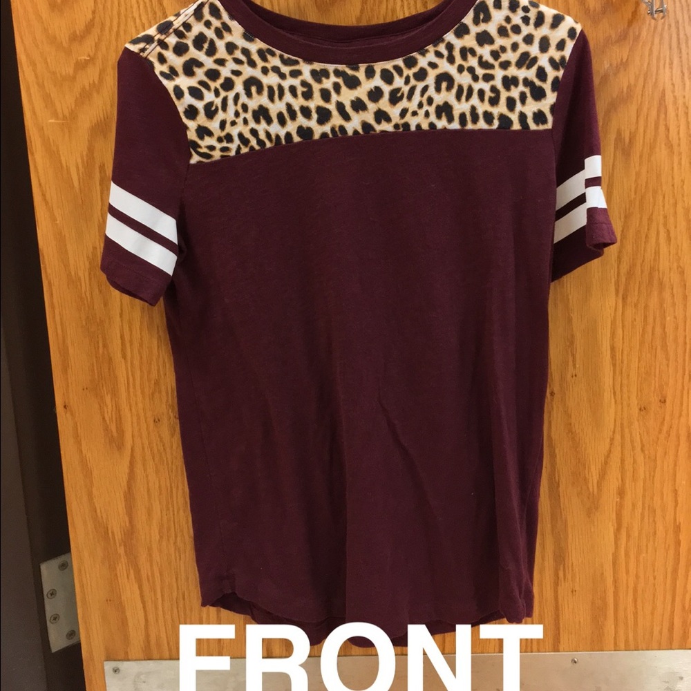 Victoria Secret Maroon/Cheetah T-shirt