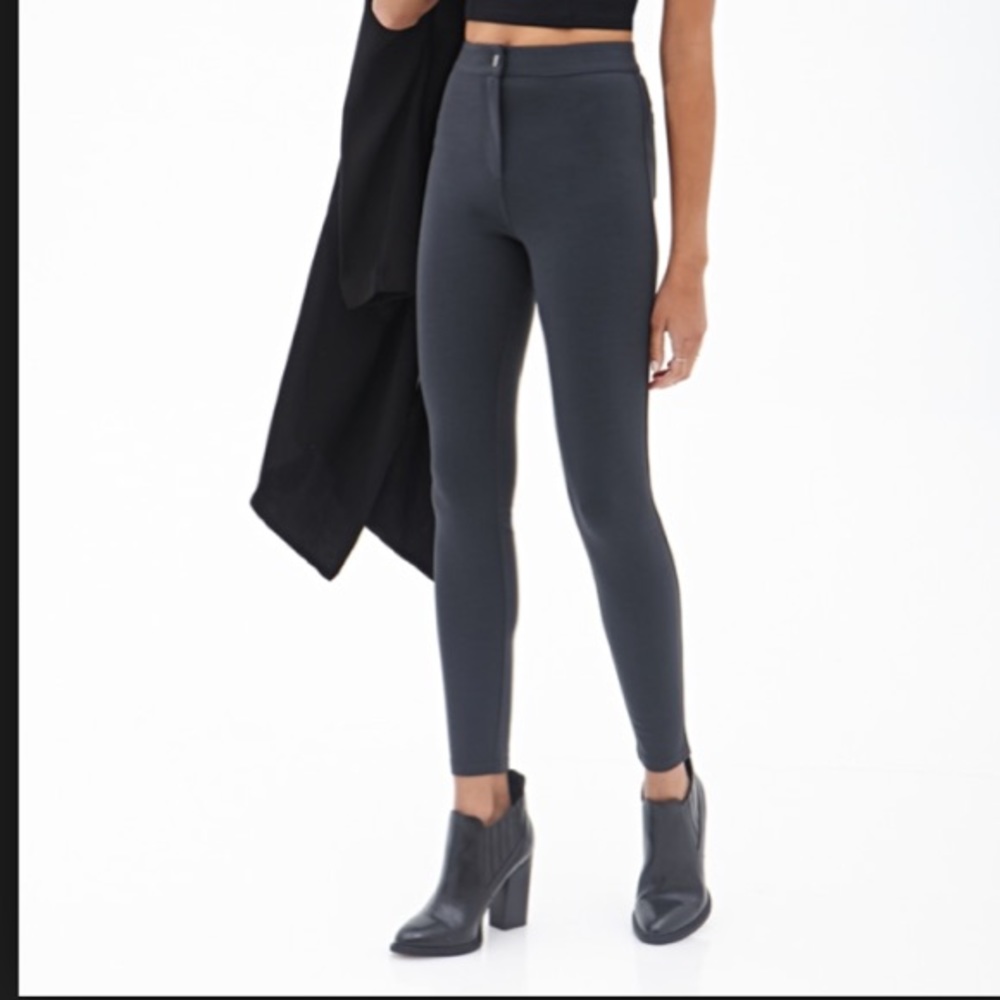 Forever21 Dark Gray High Waist Pant Legging Size M