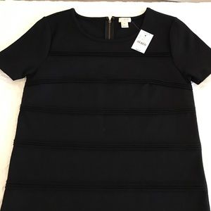 JCrew Factory Pleated Stripe Ponte Top in Size XS