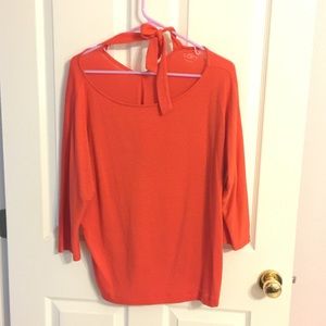 LOFT Coral 3/4 sleeve blouse.