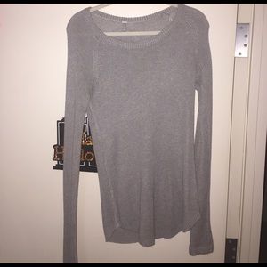 Gray mesh long sleeve