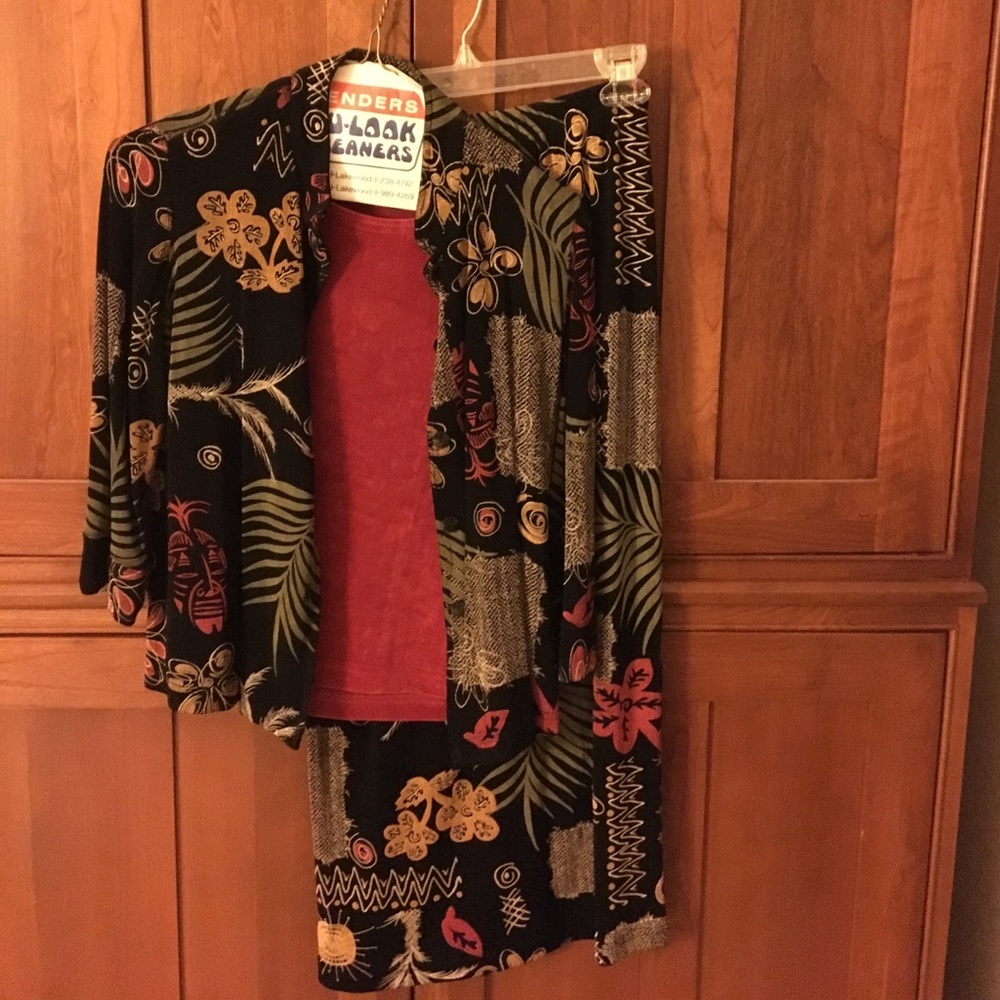 Women's skirt, tank, and jacket