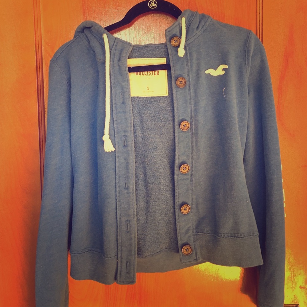 blue hollister sweatshirt