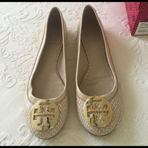 Tory Burch Polka Dot Snake Reva Flat
