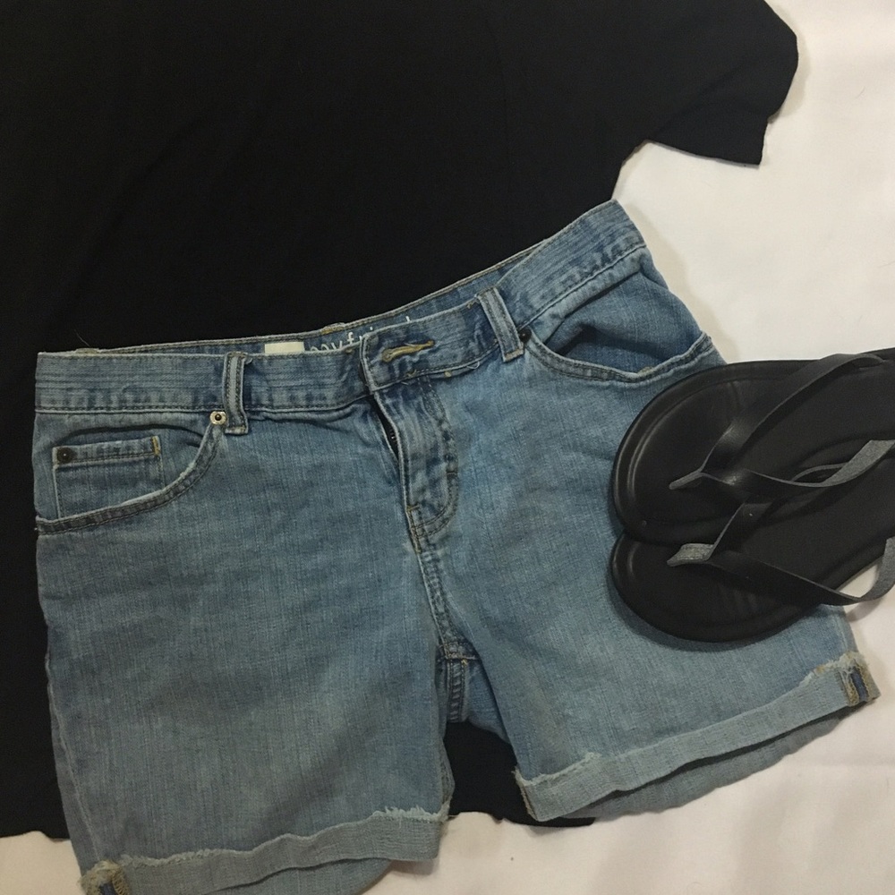 Distressed Denim Shorts