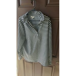 Black and white striped Loft shirt.