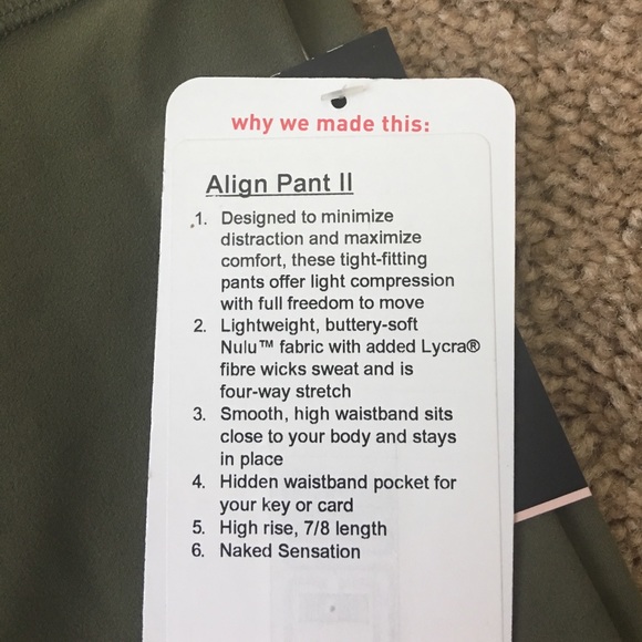 Lululemon Align II - Picture 3 of 4