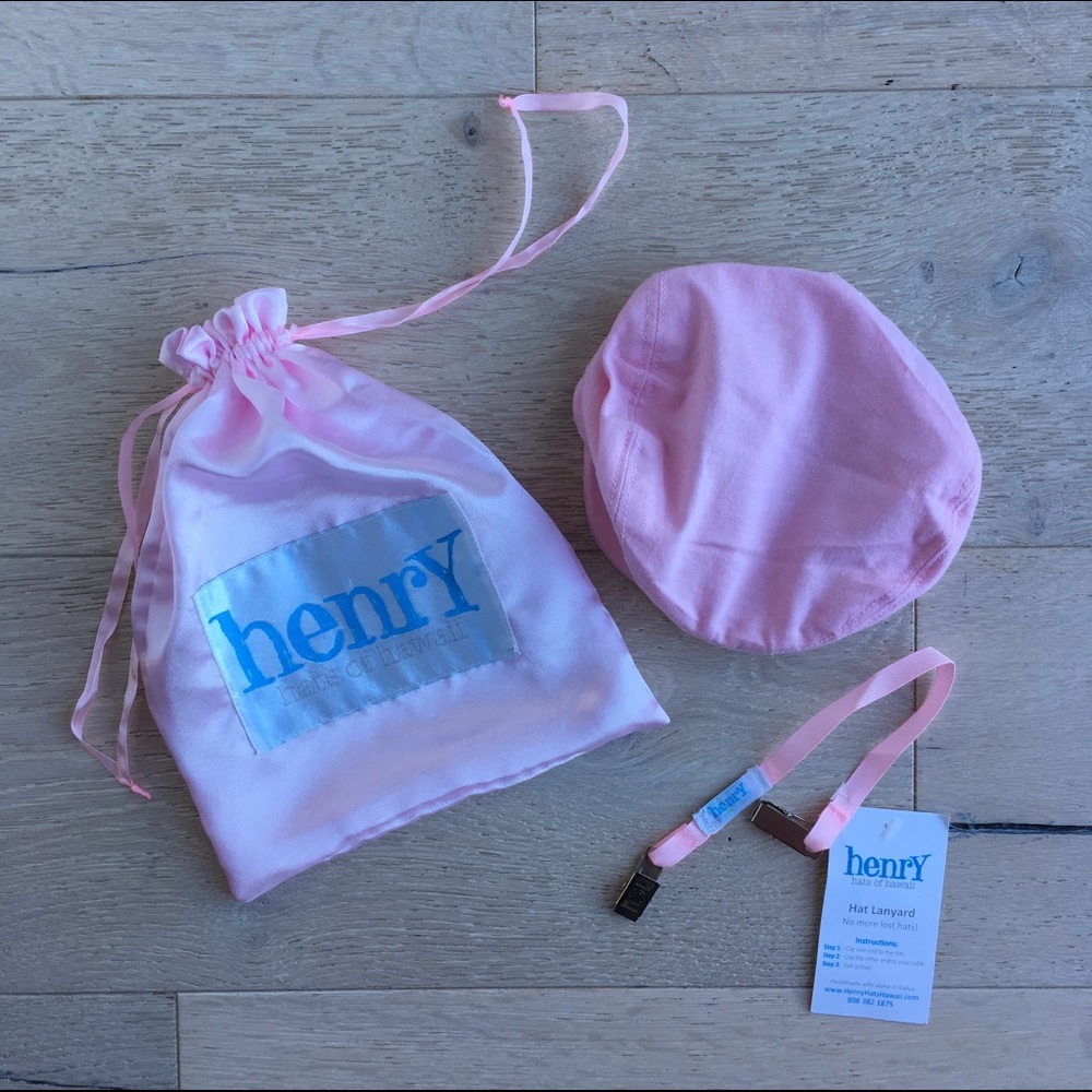 NWT HENRY Hats of Hawaii Girls' Flat Cap & Lanyard