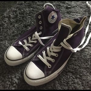 Purple high top converse