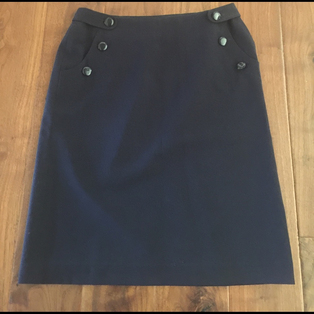 Ann Taylor sailor inspired navy skirt