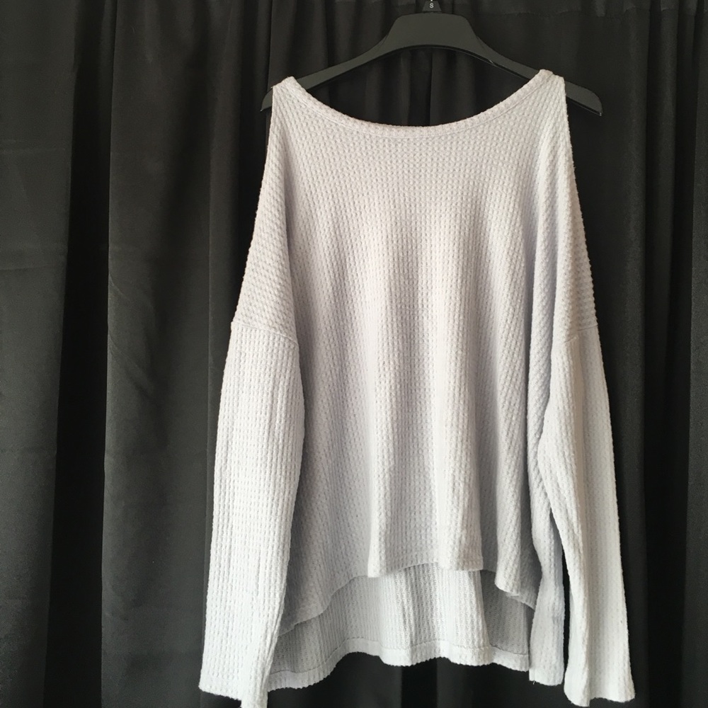 Cold shoulder sweater