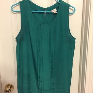 Kelly Green sleeveless blouse