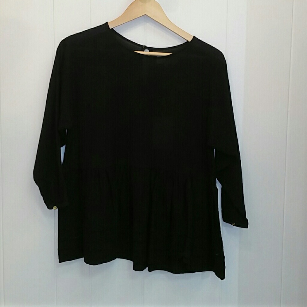 Black baby doll top