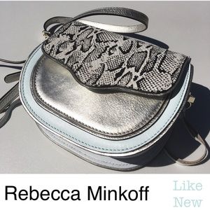 Rebecca Minkoff baby blue cross body bag.