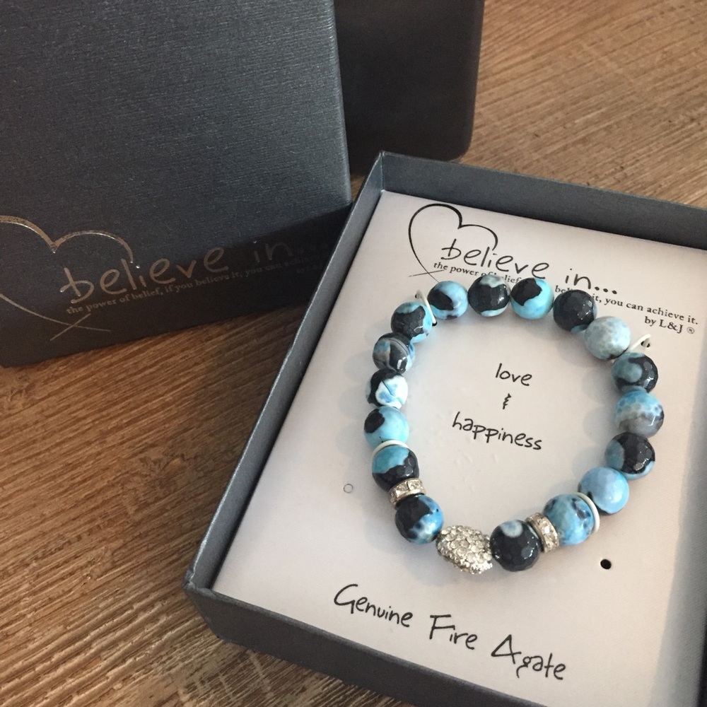 Believe In Agate Beaded Bracelet