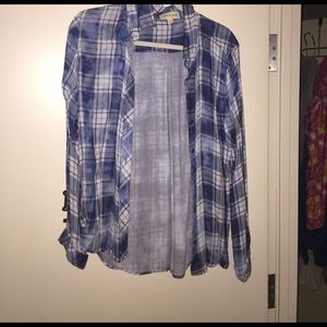 Blue and white flannel