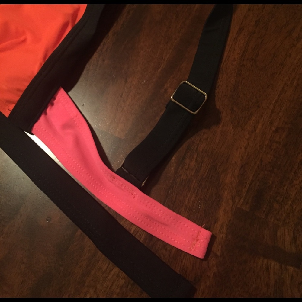 SMALL LEFT • Black, Pink & Orange Strappy Bikini • - Picture 7 of 8