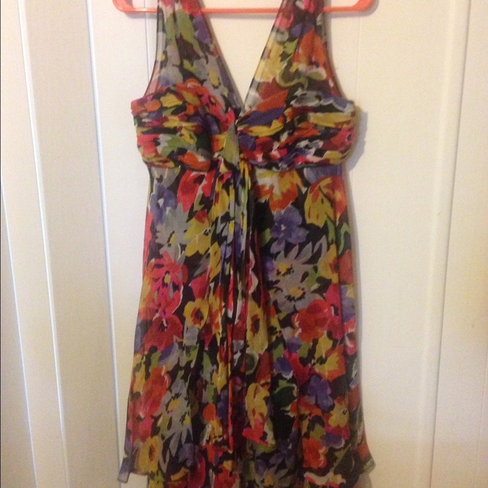 Silk multicolored dress