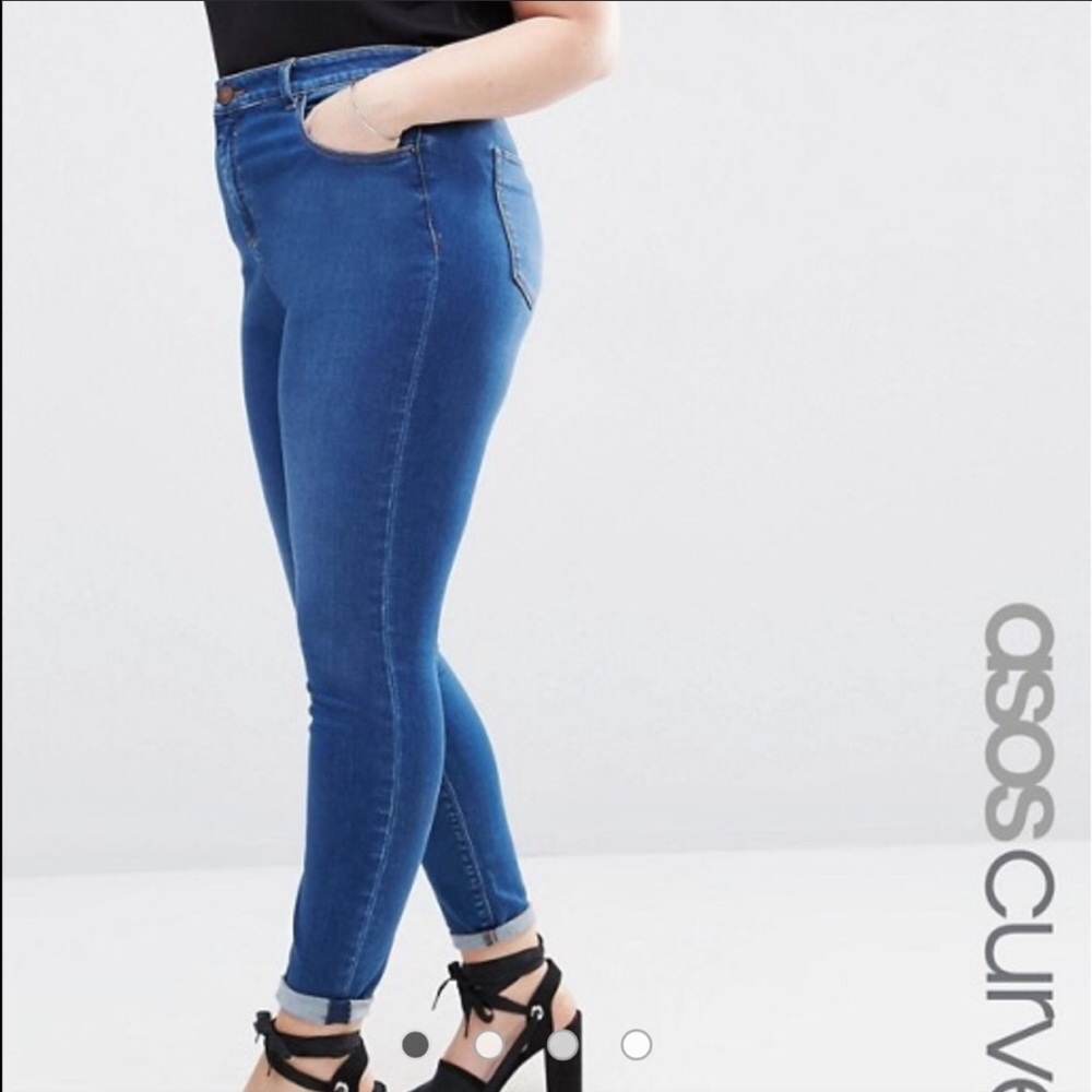 Asos curve high waisted skinny jean