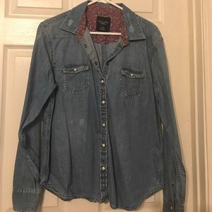 Jean button up shirt